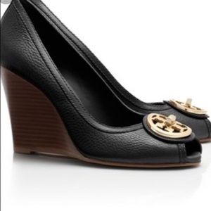 Tory Burch “Selma” Open Toe Wedge